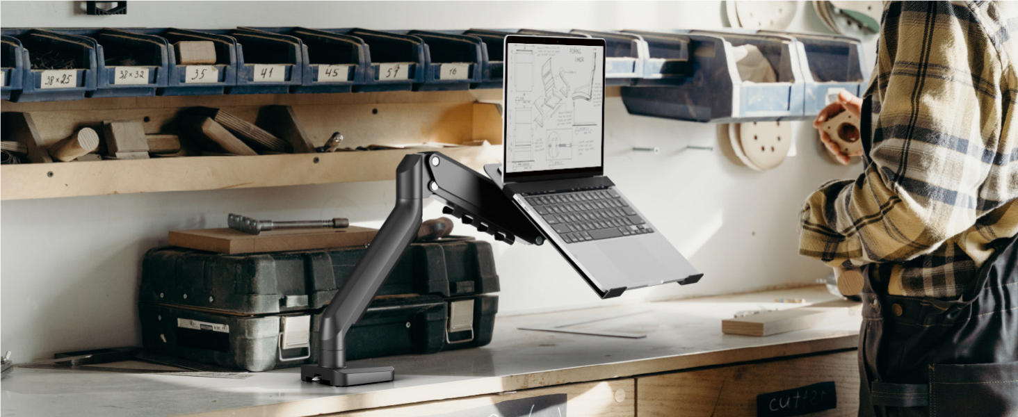 clamp on laptop stand