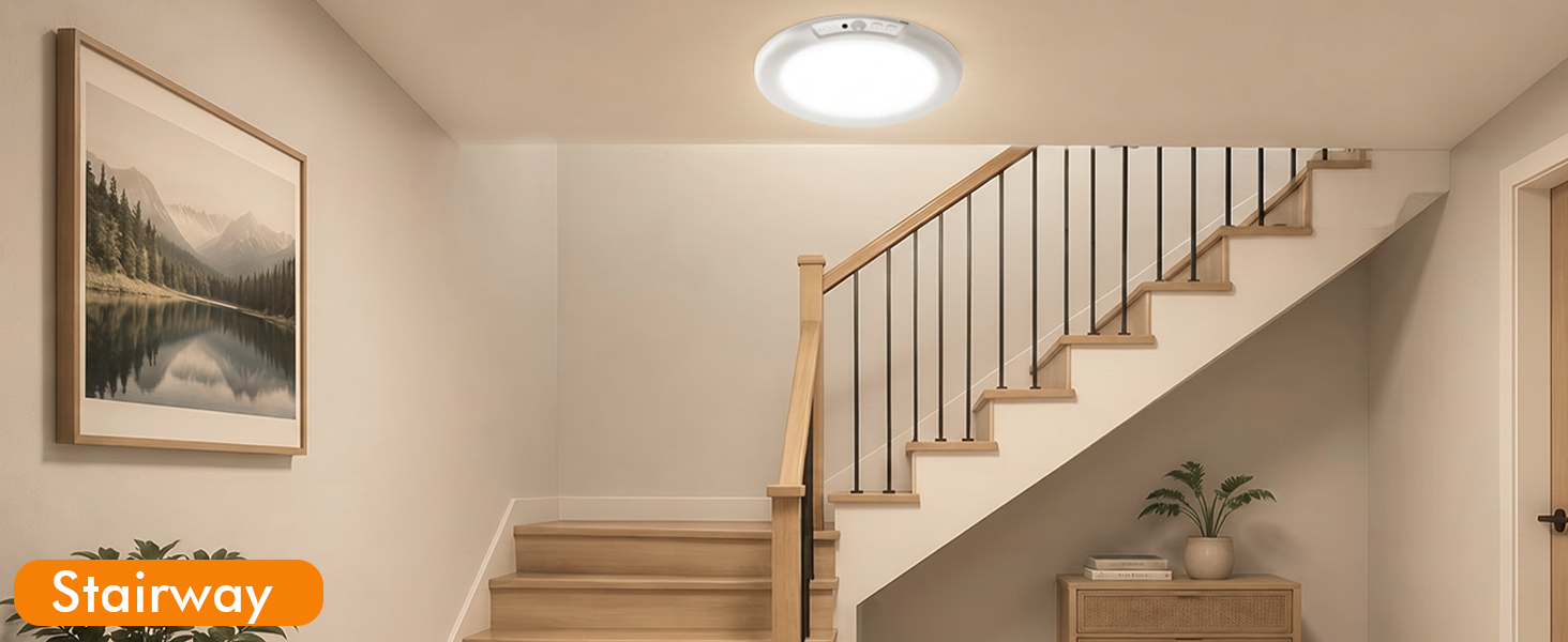 Rechargeable Ceiling Light, Magnetic Wireless Motion Sensor Ceiling Light, Wireless Battery Operated
