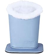 MOSISO Eyeglasses Holder, Plush Lined PU Leather Stand Case with Magnetic Base