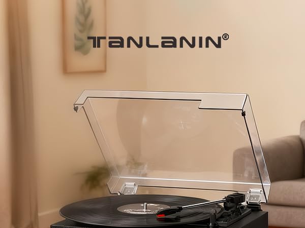 black record player with speakers