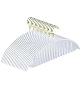 MOPALL Non Slip Coat Hangers 20 Pack No Shoulder Bumps and Space Saving, Wide Heavy Duty Clothes ...