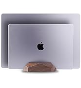 MOYUART Vertical Laptop Stand, MacBook Stand Wood,grovemade,Vertical Laptop Holder for Desk, Wide...