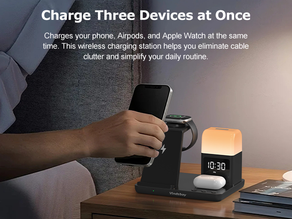 3-in-1 wireless charging station