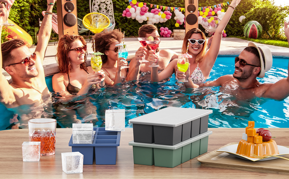 big cube ice trays for cocktails