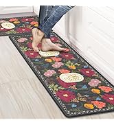 Kitchen Floor Mat Set of 2, Cushioned Anti Fatigue Kitchen Mat 17"x47"+17"x29", Non-Slip Waterpro...