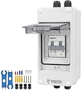 Pjerjzn Solar Panels Disconnect Switch 400-1000VDC PV Shut Off Switch Circuit Breaker HT3-2M12