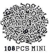 108PCS Iron on Letters and Numbers 0.75 inch Small Embroidered Letter Patches, A-Z &amp; 0-9 Alphabet...