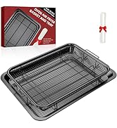 Air Fryer Pans for Oven, Oven Air Fryer Basket and Tray with 30 PCS Parchment Papers, DEGOVIN Cri...