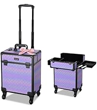 BYOOTIQUE Rolling Makeup Case 4in1 Cosmetology case on wheels Makeup Artist