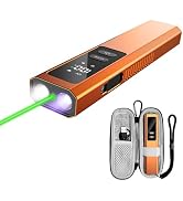 1300 Lumens Rechargeable Flashlight with Green Laser, UV &amp; Side Lamp | Green Beam, UV Light, Whit...