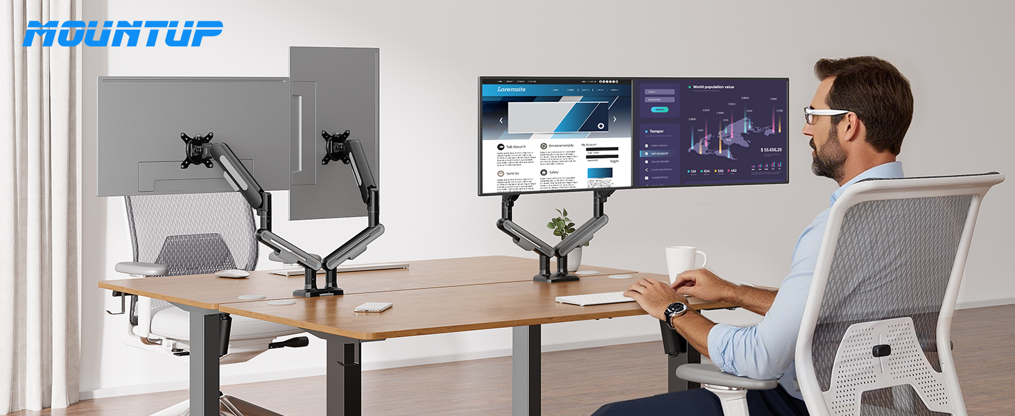 dual monitor mount