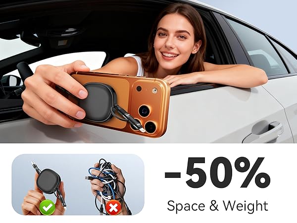 More Portable 5 in 1 Retractable Charging Cable