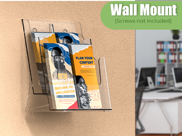 Acrylic Brochure Holder 8.5x11 &amp;amp; 4 x9 Inches