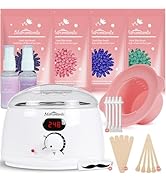 Waxing Kit -Digital Wax Warmer Machine for Hair Removal with 4 Packs of Hard Wax Beads &amp; Silicone...