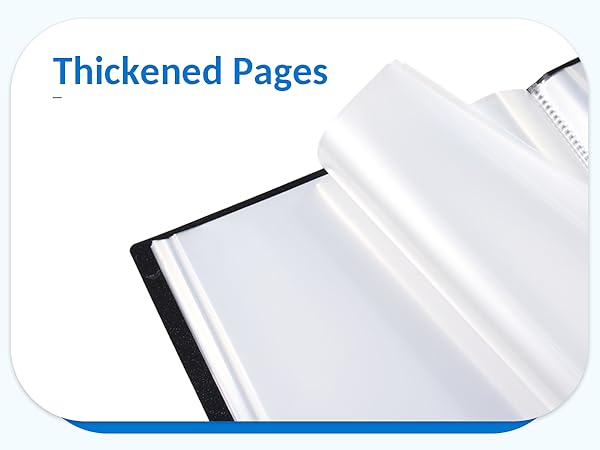 folder with plastic sleeves
