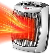 Kismile Small Space Heater Electric Portable Heater Fan for Home and Office Ceramic Fan Heaters w...