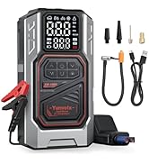 Yunvolx Jump Starter with Air Compressor, 3000A 12V Portable Car Emergency Jump Starter (for 9L G...