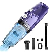 Bossdan Handheld Vacuum Cordless – Car Vac Portable with 8KPA &amp; Multi Accessories &amp; Low Noise, Li...