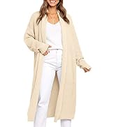 LILLUSORY Long Cardigan Sweaters Women Fall Oversized Coat | Open Front Cozy Chunky Knit Winter B...