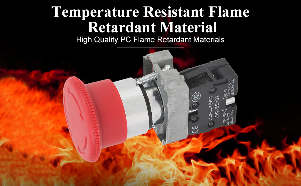 red signal emergency stop switch emergency switches 660v 10a emergency stop push button switch self