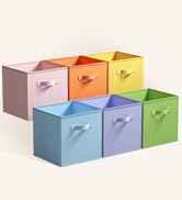 GRANNY SAYS Fabric Storage Bins, 11 Inch Colored Storage Cube Organizer, Toy Storage Organizer fo...