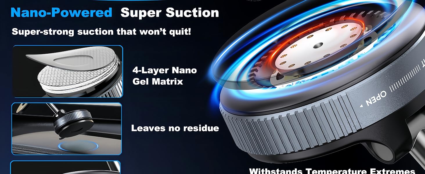 360° Nano Gel Vacuum Magnetic Phone Holder