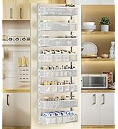DAOTENGQL 8-Tier Over The Door Pantry Organizer with Mesh Baskets, Adjustable &amp; Stable Hanging Sp...