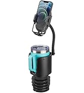 JOYTUTUS Cup Holder Phone Mount for Car,Upgraded 2 in 1 Cell Phone Holder for Car, Large Car Cup ...