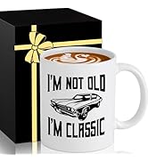 Ceramic Coffee Mug Tea Cup with Handle 11 OZ Big Men Birthday Gifts Year Old 1964 1974 35th 40th ...