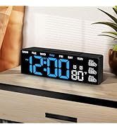 ANSOPER 7" Digital Alarm Clock: 3-Medication Reminder Digital Clock, Tabletop Clocks for Elderly ...