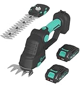 Garvee Cordless Grass Shear &amp; Shrubbery Trimmer - 2 in 1 Handheld 20V Electric Grass Trimmer Hedg...
