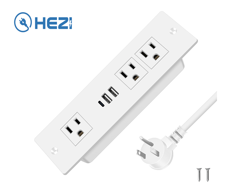 HEZI RECESSED POWER STRIP WITH UBS C