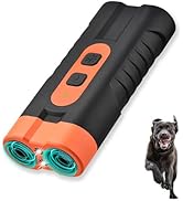 Dog Bark Deterrent Device Rechargeable,Anti Bark Tool for Dogs,Ultrasonic Dual Emitter 50ft Safe ...