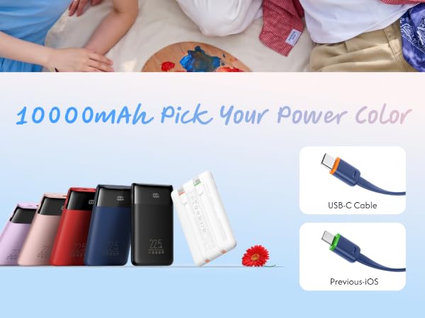 Slim Portable Charger, Pocket Size, Weighing 6.35 oz/180g, measuring 4.57 x 2.83 x 0.66 inches.