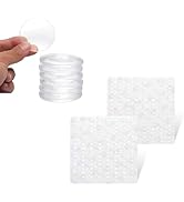 6-Pack Door Knob Wall Protector (2 Inch) &amp; 128-Pack Cabinet Door Bumpers (1/2") Bundle – Clear Si...