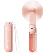 VigorLife Mini Handheld Fan,USB Rechargeable 3 IN 1 Personal Cooler Fans with Power Bank,LED Flas...