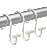 Bathway Shower Curtain Hooks, Nickel Shower Curtain Rings Rust Proof, 12PCS Shower Hooks for Show...