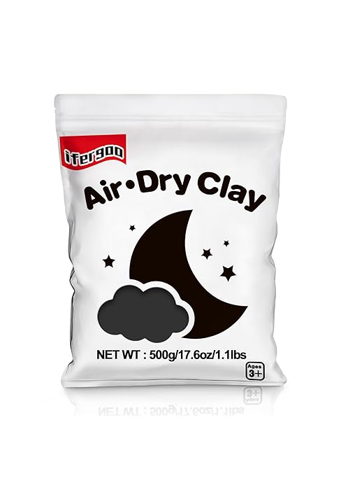 Modeling Clay, Black Air Dry, Squishy, Non-Toxic Magic Clay for Cosplay and Costumes