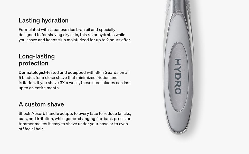 schick hydro mens razor face razor dry skin sensitive 5 blade Gillette