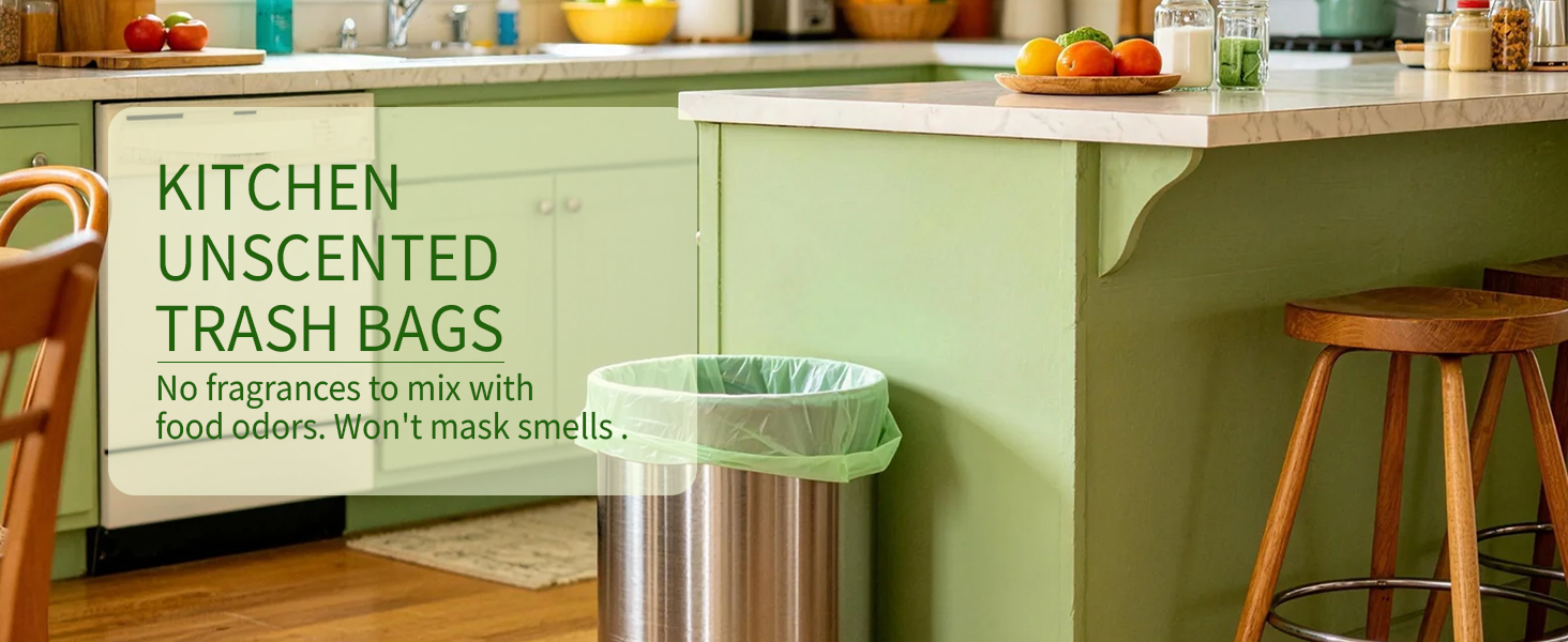 Trash Bags - Colored Small Garbage Bags Unscented Can Liners