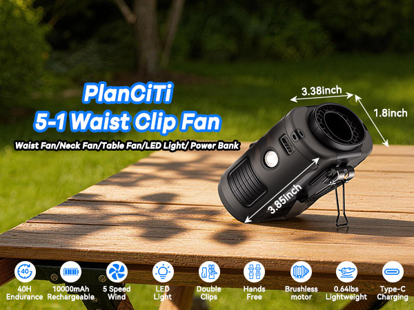 Waist Clip Fan Component Breakdown