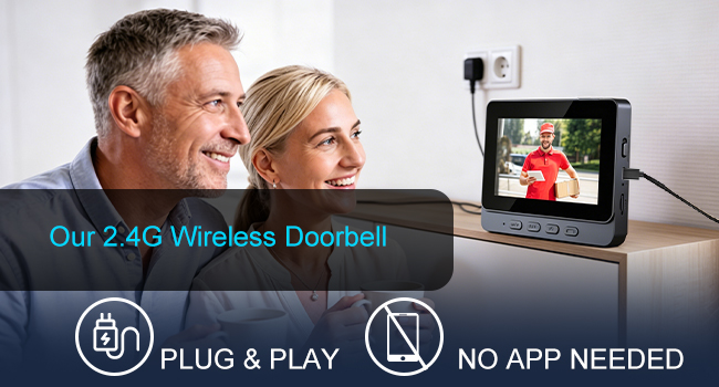 timbre con camara para puerta inalambrico video doorbell wireless no subscription intercom
