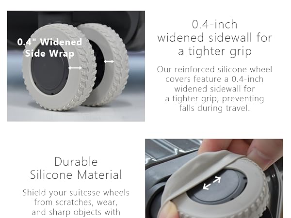 Upgrade Luggage Wheel Covers Suitcases Wear Resistant Anti Noise Silicone Protective Spinner Wheel