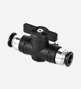 Beduan Pneumatic Ball Valve, 1/4" x 1/4" OD Push to Connect Fitting Air Flow Control Valve Straig...