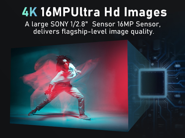 4K Webcam with Lights, PDAF Autofocus Computer Camera for PC/Mac, Web cam with Microphon