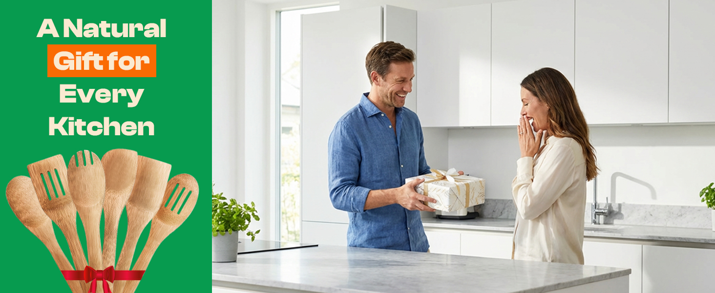 Riveira Bamboo Cooking Spoons 6-Piece