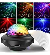 Rechargeable Disco Ball, 6 RGB Modes for Party Lights &amp; Night Light, Battery Powered Strobe Light...