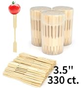 mini bamboo wooden forks 3.5 inches 