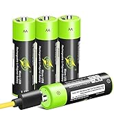 AA Batteries - USB Rechargeable Double A Lithium Batteries - Li-ion Battery Cell - 1.5V / 1700mAH...
