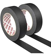 SWRT Black Masking Tape, Medium Adhesive Painters Tape 1 Inch Wide, Black Tape for Marking, Paint...